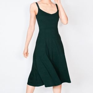 Cobalt Street Modal A-Line Midi Dress Dark Green S